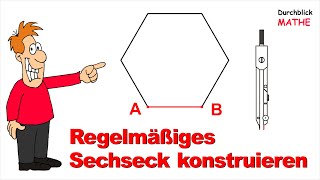 Mit Zirkel Sechseck konstruieren eine Seite ist gegeben [upl. by O'Toole106]