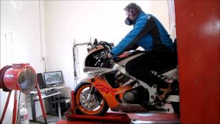 HONDA CBR 900 RR FIREBLADE 1994 DYNO RUN 111  Rear Wheel [upl. by Omocaig]