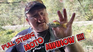 MOTO MINNOW  Pull String Fishing Lure CHALLENGE [upl. by Aklam]