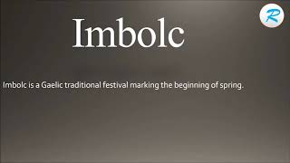 How to pronounce Imbolc [upl. by Atnes818]