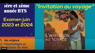 BTS Thème 1 linvitation au voyage Source BTS français Examen 2023 Ellipses Hélène Bieber [upl. by Llatsyrc]