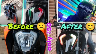 Duke 200 HeadLight Modified  New helmet le liya Dosto happybraj1004 [upl. by Tan]