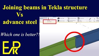 Tekla vs advance steel joining beams [upl. by Antoni]