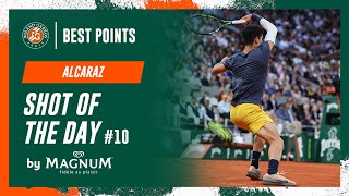 Shot of the day 10 Carlos Alcaraz  RolandGarros 2024 [upl. by Ulland]