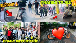 First time meetup in Rspura ❤️finall my bikeBurnout [upl. by Bessy]