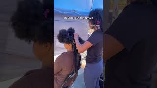 Braider tip🦋braidedhairstyleshairstyleshairstylistneatbraidslosangelesknotlessbraidsbraids [upl. by Hamer]