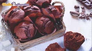 Muffin al cioccolato  Ricetta in 1 minuto [upl. by Llenhoj]