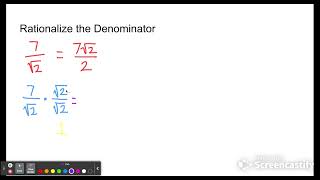 Rationalize the Denominator [upl. by Navak700]