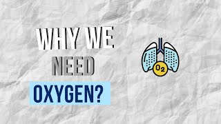 Why do we need Oxygen [upl. by Ylluz]