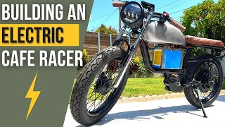 Building a Fully Electric Cafe Racer Motorcycle  Moped [upl. by Ikeda709]