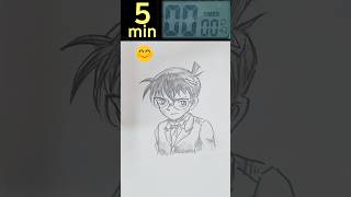 명탐정 코난 5초 10초 1분 5분 그리기 Drawing Conan in 5sec10sec1mins 5mins conan drawing shorts 코난 [upl. by Nosirrag66]