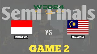 IESF WEC SemiFinals 2024  Indonesia vs Malaysia  Game 2 [upl. by Eojyllib556]