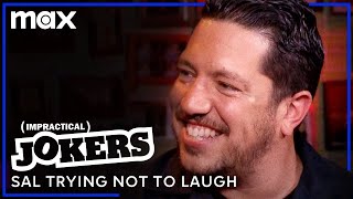 9 Straight Minutes of Sal Trying Not To Laugh  Impractical Jokers  Max [upl. by Haldis844]