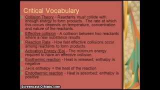 Lecture  Reaction Rates and Equilibrium  Mr Pauller [upl. by Eelymmij]