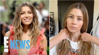 Jessica Biel Shows Off Dramatic Hair Transformation See Her New Bob Haircut  E News [upl. by Kutchins]