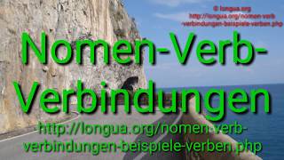 Deutsch lernen  Learn German Nomen Verb Verbindungen Noun Verb Combinations longuaorg [upl. by Anelec]