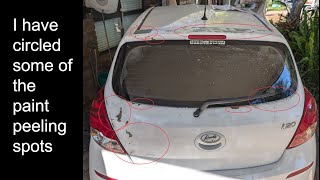 2014 Hyundai i20 with peeling paint  How to spray paint [upl. by Devi]