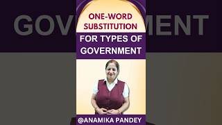 One word substitution👨‍🎓 For types of government spokenenglish onewords learnenglish shorts [upl. by Kcirdle]