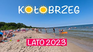 Kołobrzeg PLAŻA 🌞🌞  LATO 2023  Spacer po plaży dzień drugi [upl. by Aiuqat307]