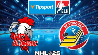 NHL 25  HC Olomouc vs HC Vítkovice Ridera  16 KOLO [upl. by Ahsema391]