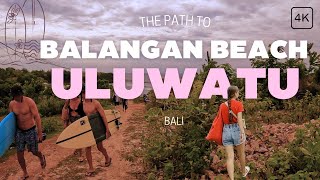 Balangan Surf Beach Uluwatu  BALI walking tour 4K 2024 [upl. by Yasdnyl754]