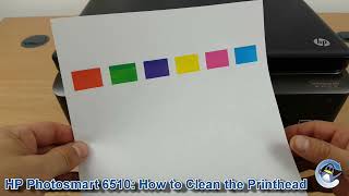 HP Photosmart 6510 How to do Printhead Cleaning Cycles and a SelfTest Report to Improve Quality [upl. by Duma]