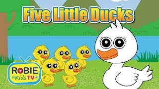 Five Little Ducks Kids Songs  Nursery Rhymes With Lyrics [upl. by Buhler501]