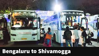 BENGALURU to SHIVAMOGGA BY KSRTC AIRAVAT CLUB CLASS VOLVO BUS  FULL BUS JOURNEY  ash2travel [upl. by Rotkiv]