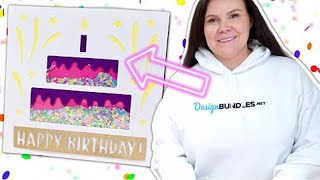 🥳 Birthday Shaker Card with Cricut  Shaker cards for Beginners [upl. by Yendis]