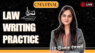 Law Writing Practice  CMA Final Law  Important Live Session [upl. by Uht]