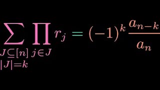 General Vietas Formulas for Polynomials [upl. by Seuqirdor432]