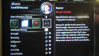 Dragon Age Origins Update on Specializations CheatGlitch Skills [upl. by Arney]