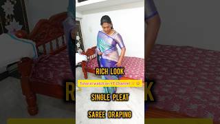 Slim look Single Pleat saree draping for beginners TirupurSareeDrapist shortstrendingsareelove [upl. by Froh791]