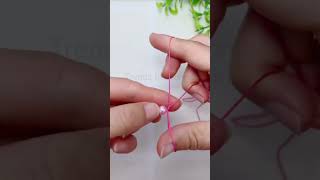 How to Knot in pearls bracelet shorts diy howtomake handmade knot craft hack youtubeshorts [upl. by Ditmore569]