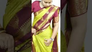 Very easy silk saree draping for wedding style [upl. by Zicarelli191]