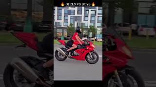 🔥 GIRLS VS BOYS 🔥 BIKE STUNT 😈 shorts stunt bike [upl. by Eboh721]