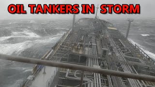 Oil Tankers in Storm  Compilation of Ships in Rough Sea [upl. by Ecnarepmet]