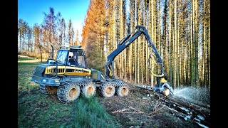 🌲4K Ponsse Ergo • Harvester in Action • Fast driving • Betrieb Achenbach • DroneView • Loggers 🌲 [upl. by Ybbed898]