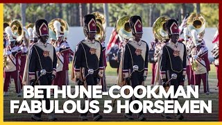 BethuneCookman Fabulous 5 Horsemen Drum Majors [upl. by Ahsinhoj]