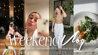 VLOG recetas fáciles en casa  Saturday night out  incorporando el GUA SHA en mi skin care routine [upl. by Adnaloy]