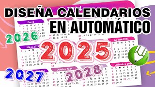 📆🔥 Cómo crear CALENDARIO 2025 en Automático con CorelDraw ALMANAQUE 2025 💥 CALENDARIO 2025 [upl. by Nnahs167]