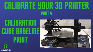 Calibration Cube Baseline Print  Calibrating your 3D printer Part 4  Ender 3 V2 [upl. by Akeret]