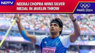 Neeraj Chopra Wins Silver In Javelin Throw Pakistans Arshad Nadeem Takes Gold  Paris Olympics [upl. by Adyl]