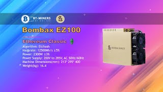 Bombax EZ100 12500Mhs Ethereum Classic Miner Setup [upl. by Atsev]