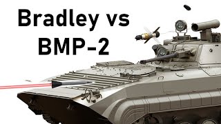 M3A3 BRADLEY vs BMP2  25mm APFSDS vs Ribbed Aluminium Armour  Armour Penetration Simulation [upl. by Norval]