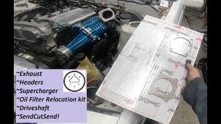 Finishing fuel system making exhaust mounting oil filter kit amp SendCutSend goodies 200sx S12 EP3 [upl. by Valencia747]