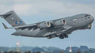 The FASTEST BOEING C17 TAKEOFF I have ever FILMED 4K [upl. by Edric308]