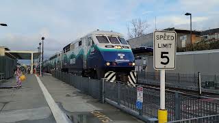 Sounder Commuter Train 1523 leaving Tacoma Dome Station on its way to Lakewood WA [upl. by Htiaf]