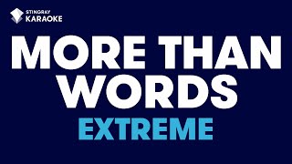 Extreme  More Than Words Karaoke with Lyrics [upl. by Ressan]