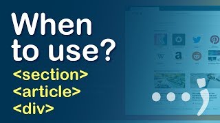 When to use Section vs Article vs Div in Html [upl. by Talanta464]